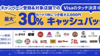 【Visa】大阪限定キャンペーン | Visa決済で最大30%還元